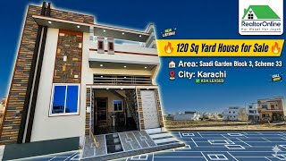 🏡 120 Sq. Yard Single Storey House for Sale – Saadi Garden Block 3 | Scheme 33 Karachi