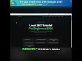 Beginner's Local SEO Tutorial 2026: Rank Higher! #shorts