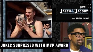 Reacting to Nikola Jokic being surprised with his MVP award while riding a horse 🏆🐎 | Jalen & Jacoby