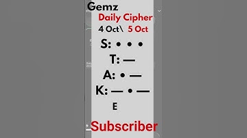Gemz Daily Cipher Morse Code 4 Oct 5 October 2024 | Unlock Today’s Code & Rewards! #gemzdailycode