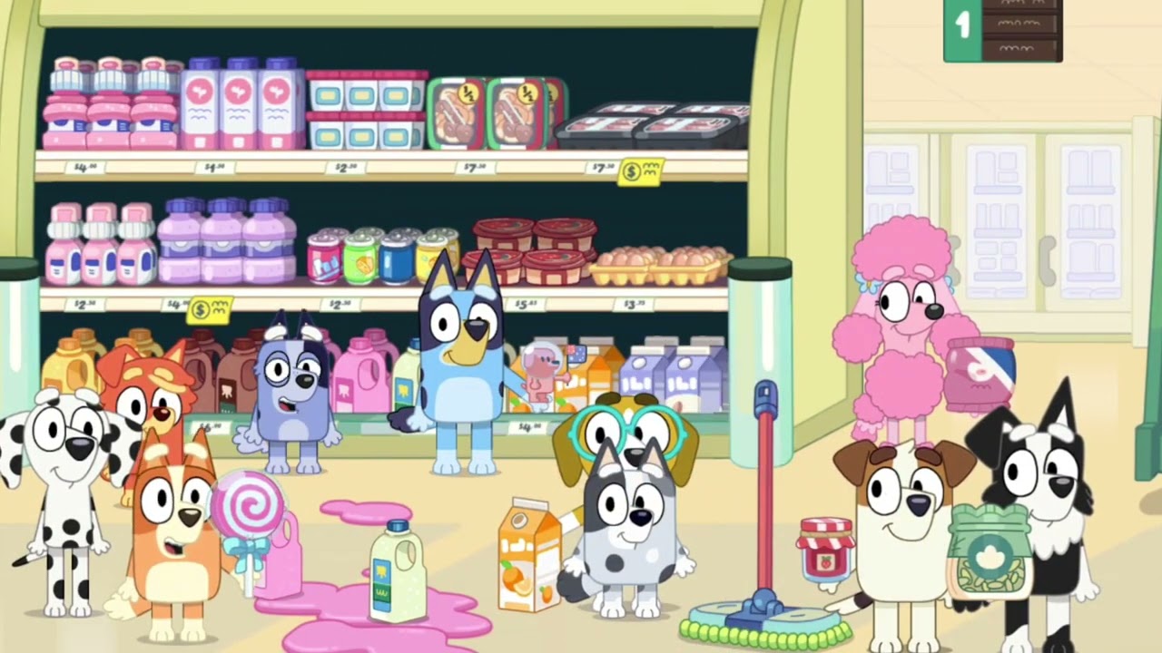 Bluey Let's Play 🐶BLUEY DESTROYES SUPERMARKET  - Bluey & Bingo's Fun Playtime | Fun Kids Gameplay