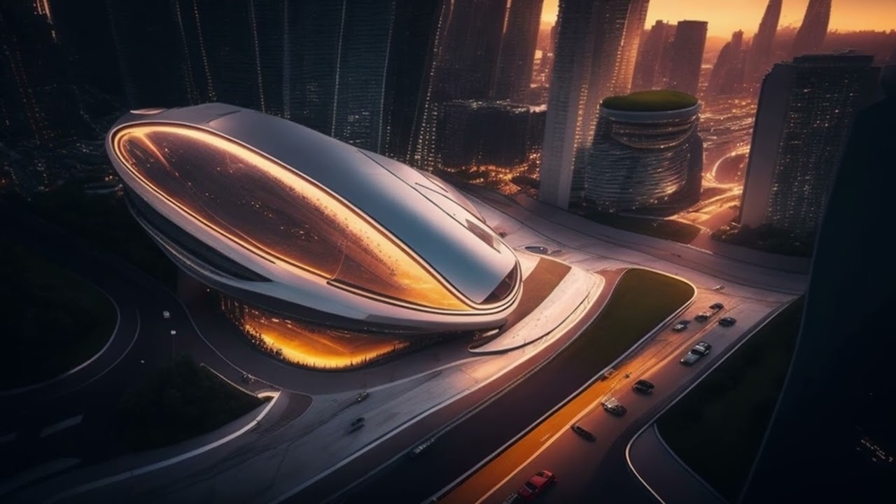 ⁣Futuristic city in 2050
