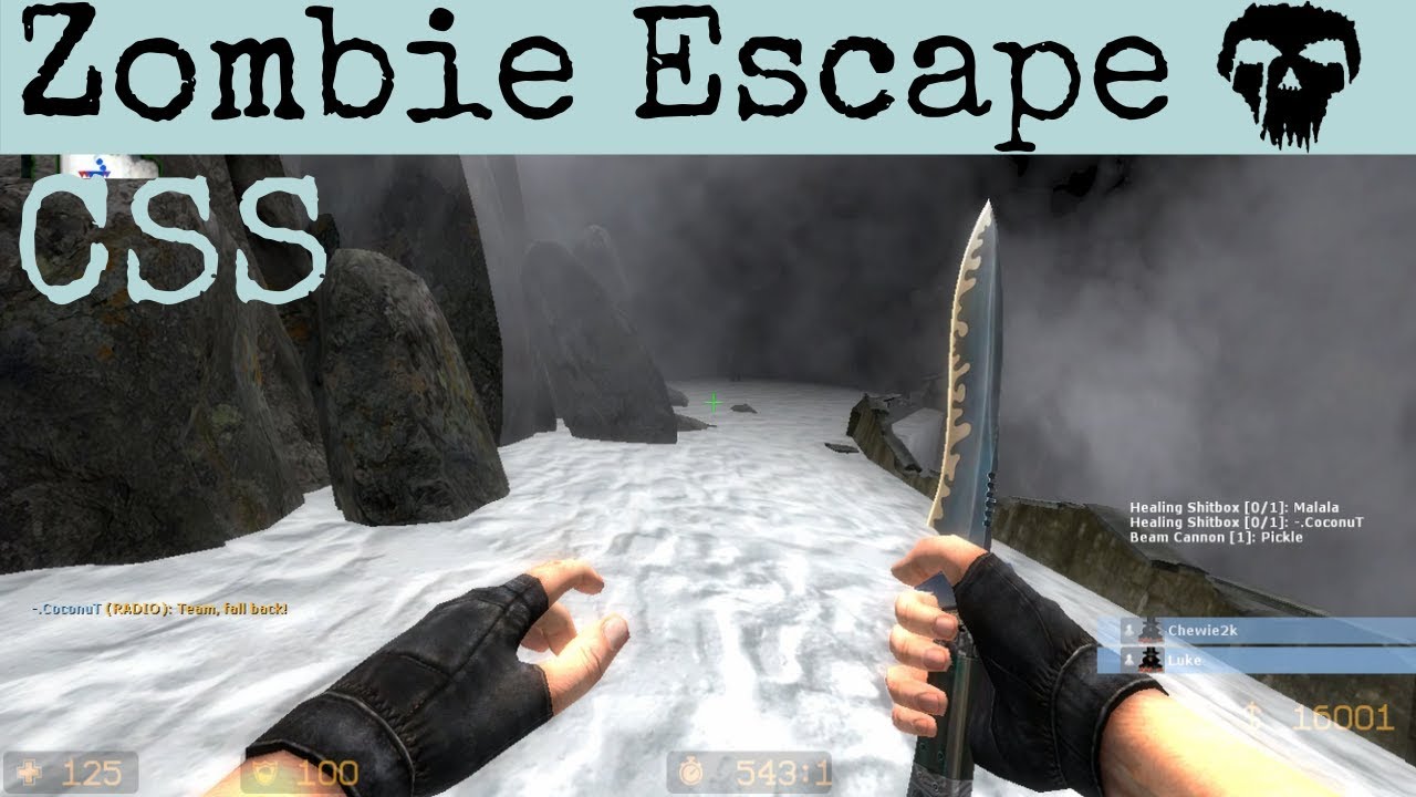 Counter-Strike Zombie Escape Mod, CS Source, Map: ze_santassination