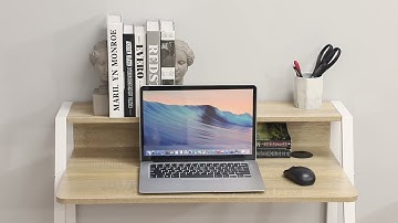 HOMCOM Two-Tier Computer Desk