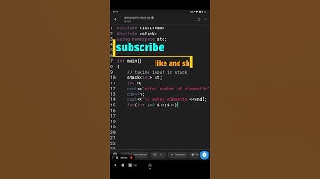taking input in stack in C++ #programming #c++ #youtube #shorts