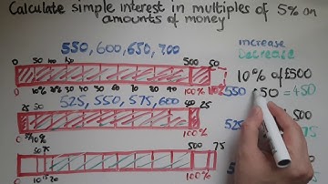 L1.18.1 Functional Skills Maths Level 1: Calculate simple interest on amounts of money(5%, 10%, 15%)