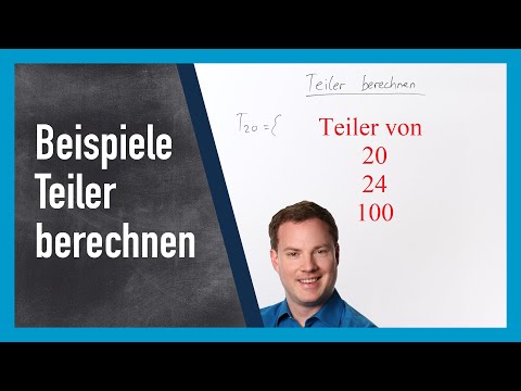 Teiler von 20, 24 und 100 berechnen