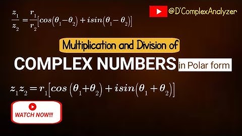 Multiplication and division of Complex Numbers in polar form #complexnumbers | MTH101