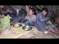 Preparing food of green leaves of nettle which main food of  people