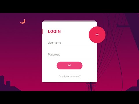 Animated Login Form html template