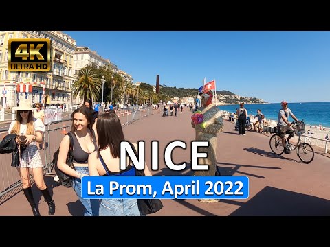 Nice, France • Promenade des Anglais • Côte d'Azur • April 28, 2022 • Virtual Tour 4K HDR