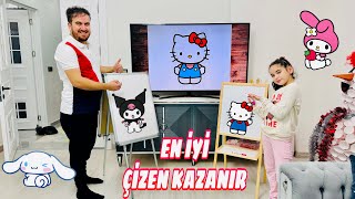 ELİF SİNEM HELLO KİTTY VS KUROMİ EN İYİ ÇİZEN KAZANIR !! KİM KAZANDI ??