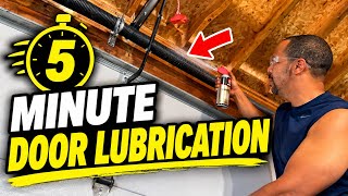 How to lubricate a garage door  all steps #garagedoorrepair