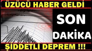 Kötü Haber Korkutan Şiddetli Deprem Son Daki̇ka Açıklaması