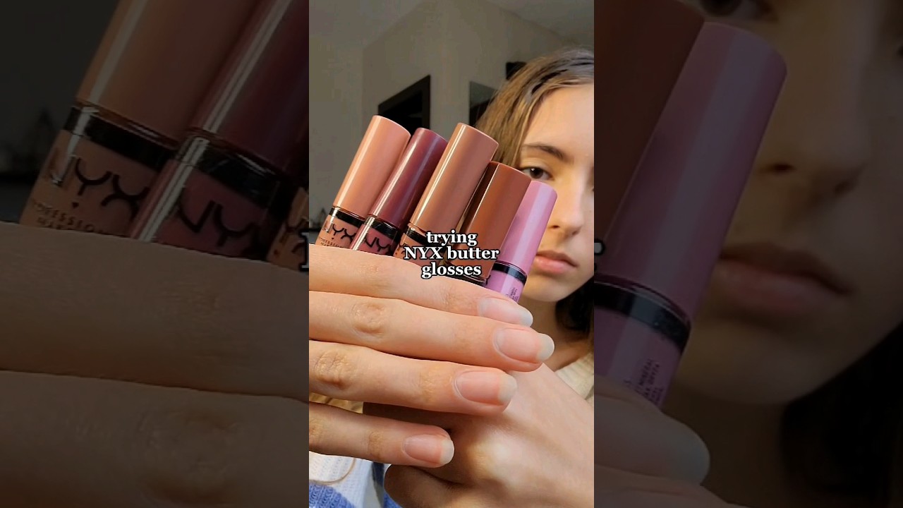 trying NYX butter glosses ✨️🍇 
