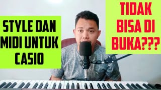 Style dan Midi pada Keyboard Casio ctk6250 Tidak Bisa Dibuka