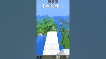 bridging in Minecraft java vs bedrock #shorts #minecraft