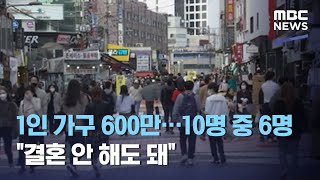 1인 가구 600만…10명 중 6명 