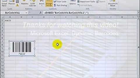 BarCodeWiz ActiveX Control -  Create Dynamic Barcodes in Microsoft Office Excel
