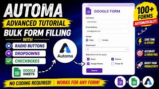 Automa Advanced Tutorial Bulk Form Filling with Radio Buttons, Dropdowns, Checkboxes & Google Sheets News
