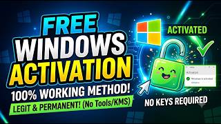 Permanent Windows 10/11 Activation 100% Free - PowerShell Method
