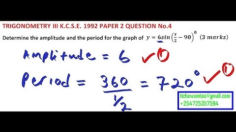 1992 MATHEMATICS PAPPER 2 QUESTION 4 ON TRIGONOMETRY