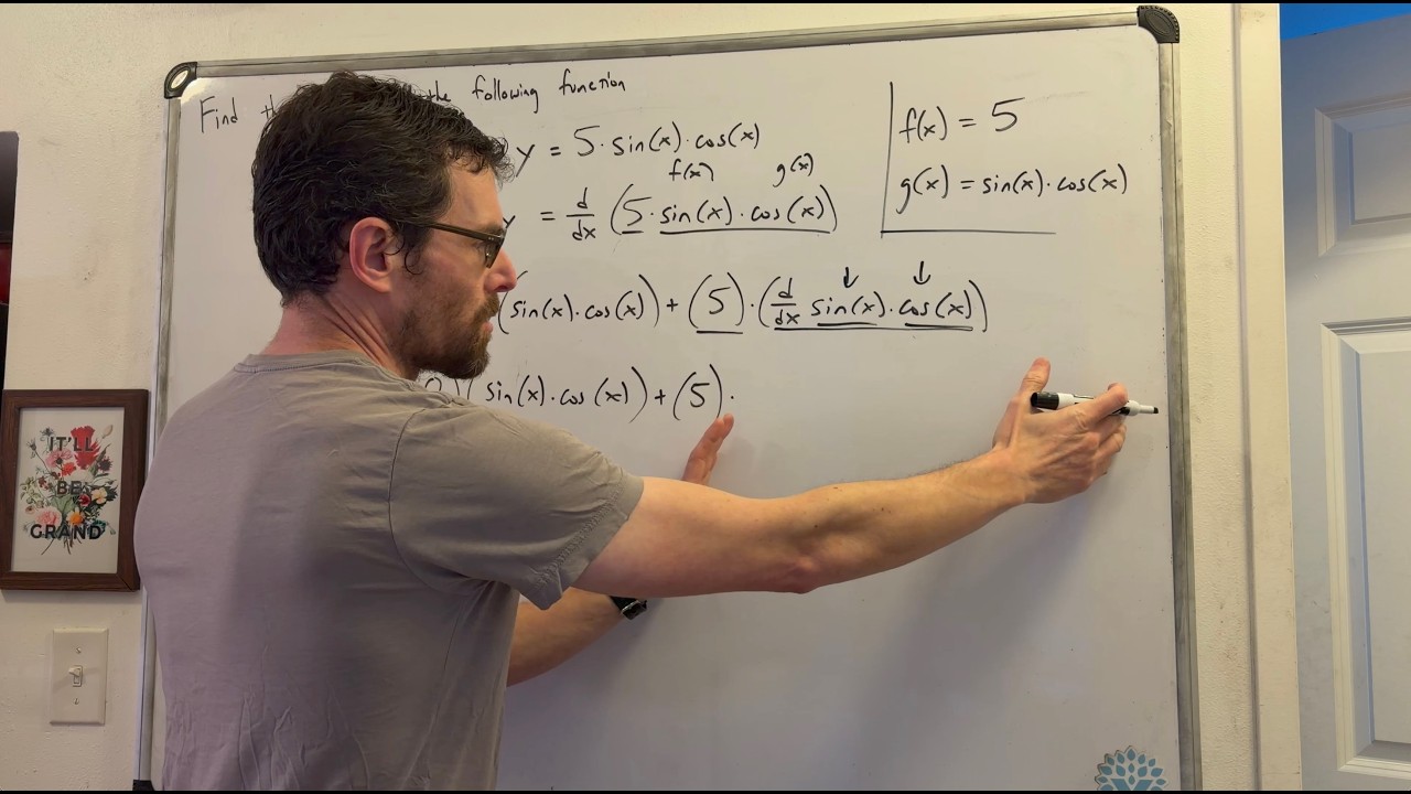 Taking the Derivative of More than Two Factors (Nested Product Rule Example #1)