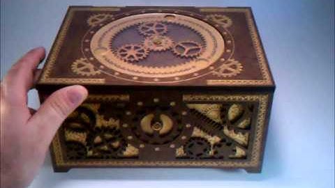 Steampunk Box - working planetary gears & gear latch