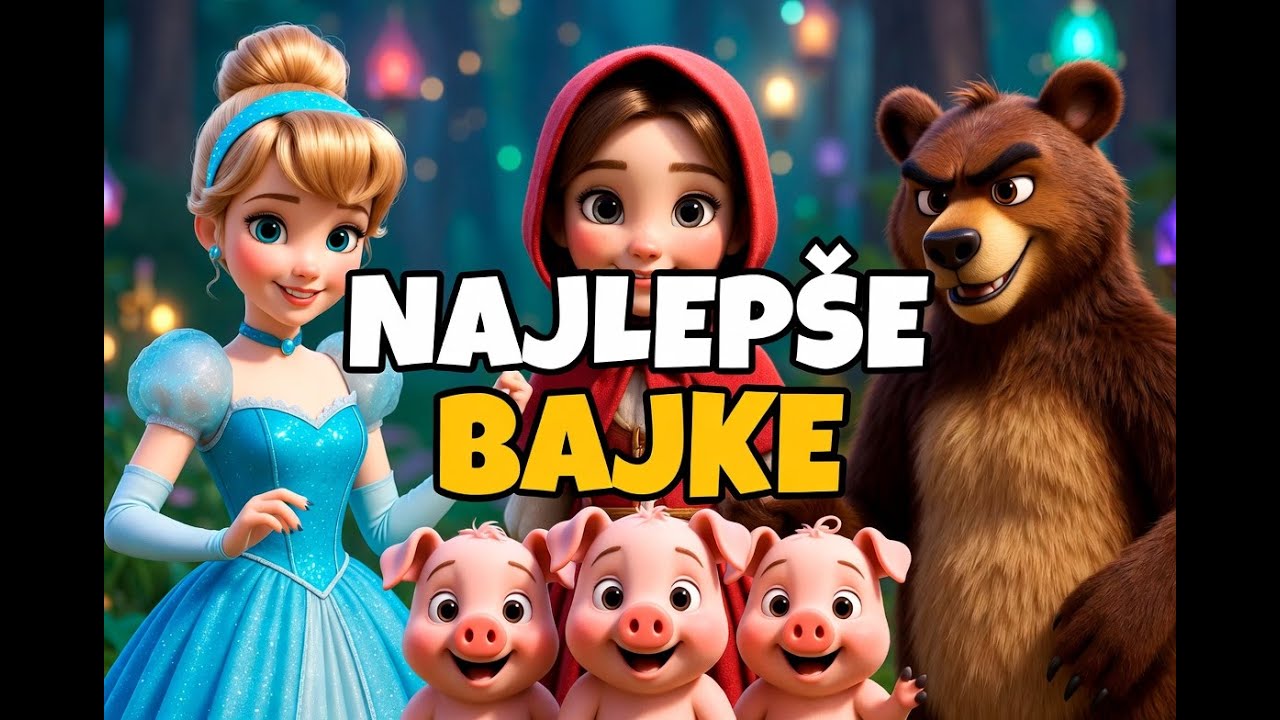 Najlepše bajke u stihu 🎵 Pepeljuga, Crvenkapa i Tri praseta | Pesme za decu