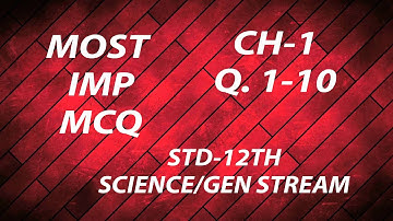 CH-1 | 10 IMP MCQ | COMPUTER STD-12TH SCIENCE | Amrutgiri Goswami