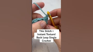 Learn how to do the Back Loop Single Crochet Stitch for easy texture in your crochet projects! 🧶