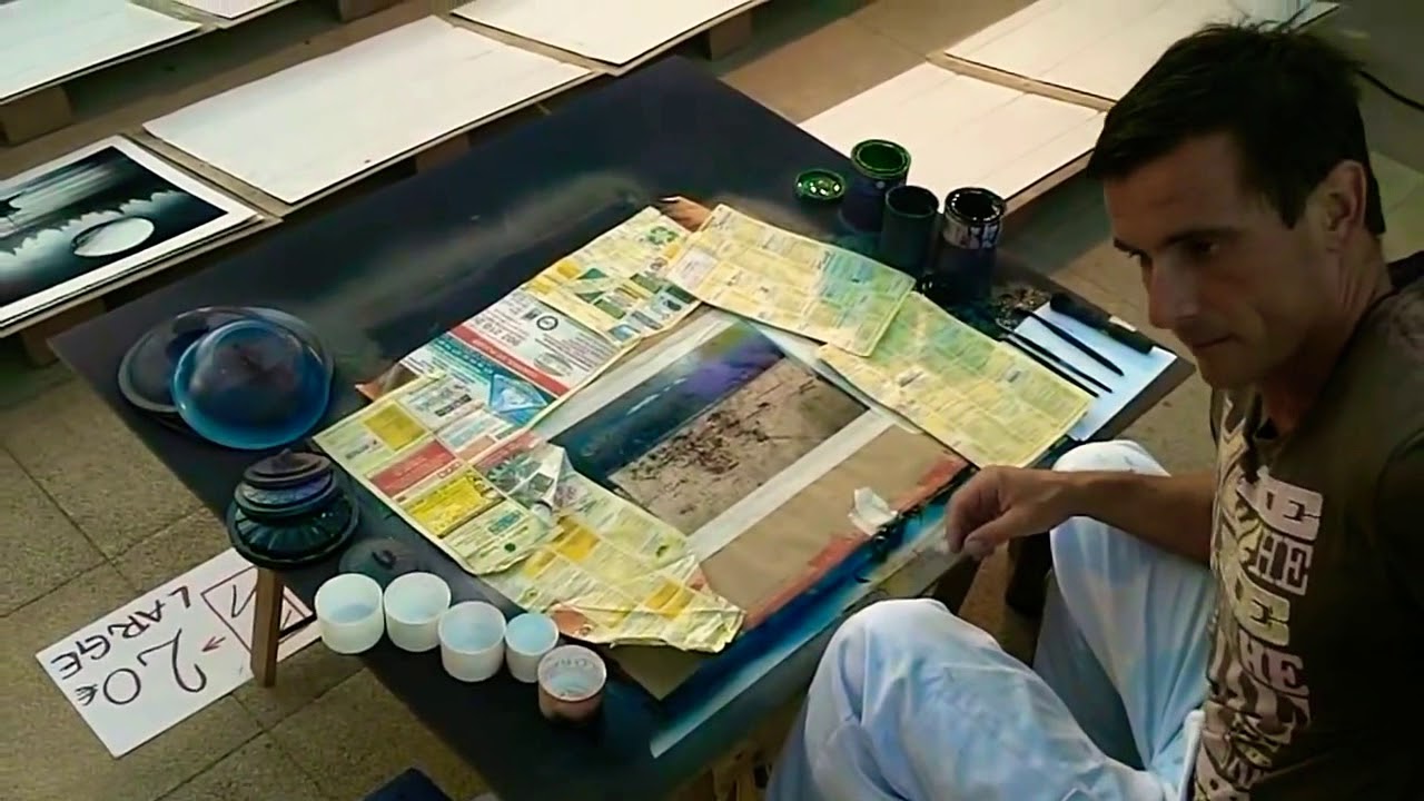 Street art of a sunset