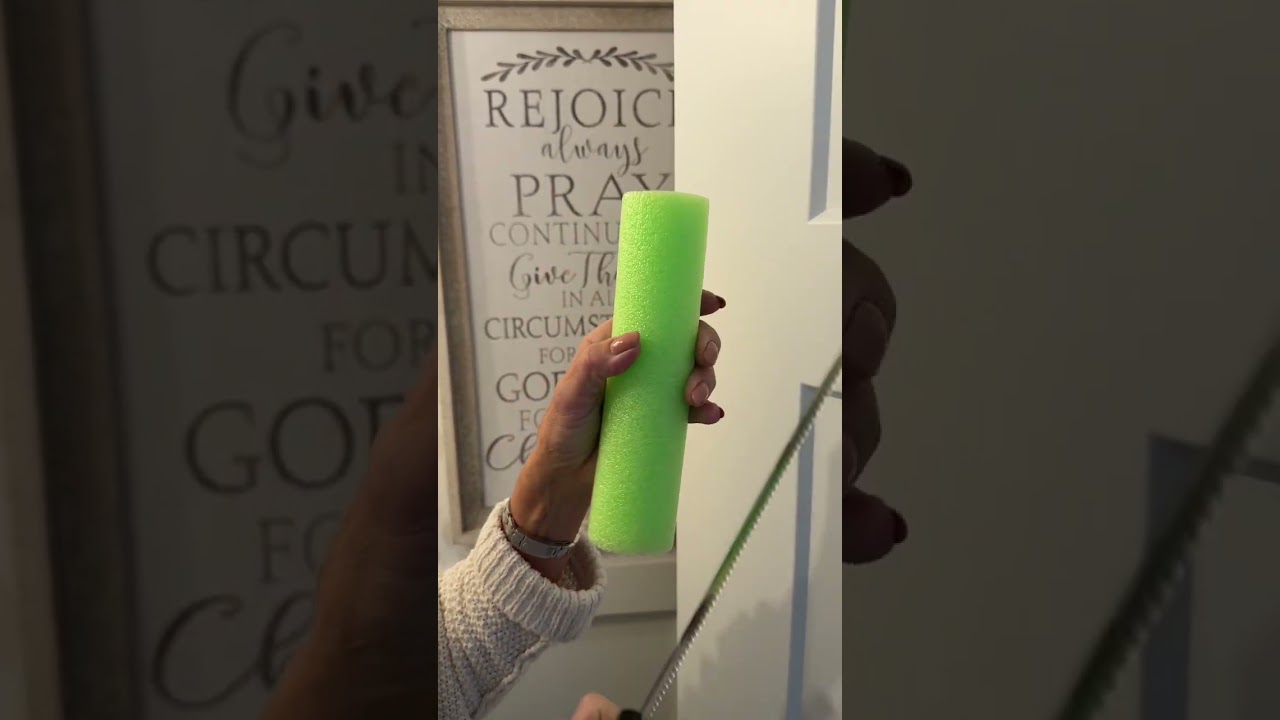 How to use a pool noodle in bathroom!
