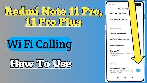 Redmi Note 11 Pro, 11 Pro Plus || Make Calls Using Wi Fi Settings Tips And Tricks 🔥