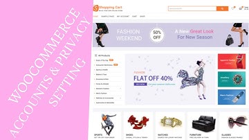 WooCommerce accounts and privacy settings
