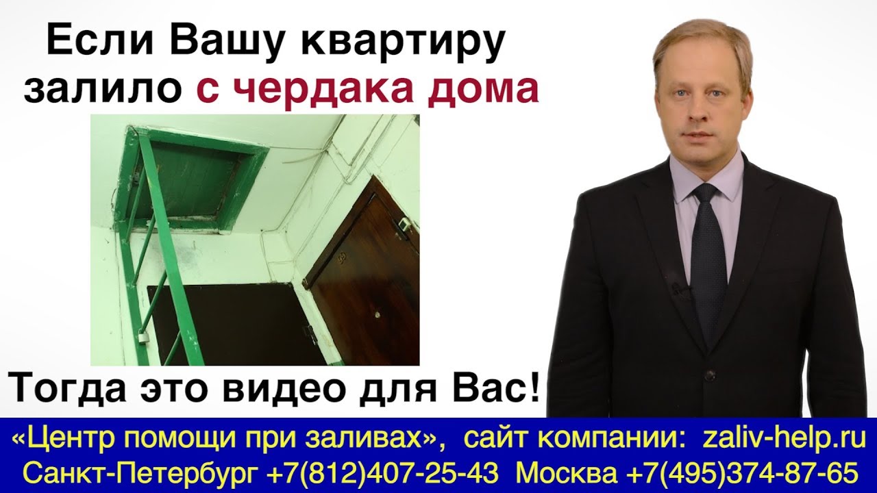 Затопило квартиру с чердака, что делать? Порядок действий! Как взыскать ...