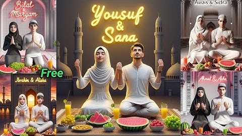 Ramzan mubarak Couple ai photo editing | Trending Ramzan photo editing | bing image creator