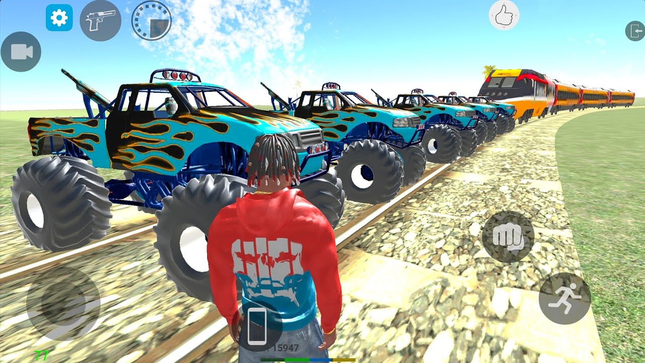 Open World GTA India Chaos – Indian Bikes Military Vehicles Helicopter Rides Monster Truck Gameplay.