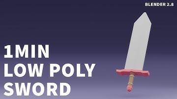 LOW POLY SWORD | 1 MIN [Blender 2.8 tutorial]