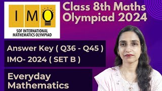 Answer Key Set B Imo 2024 25 Class 8 Maths Olympiad Exam Q16 Q24 19th ...