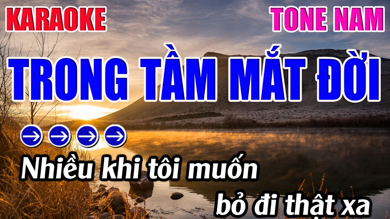 Trong Tầm Mắt Đời Karaoke Tone Nam ( Am ) Karaoke 9999 - Beat Mới