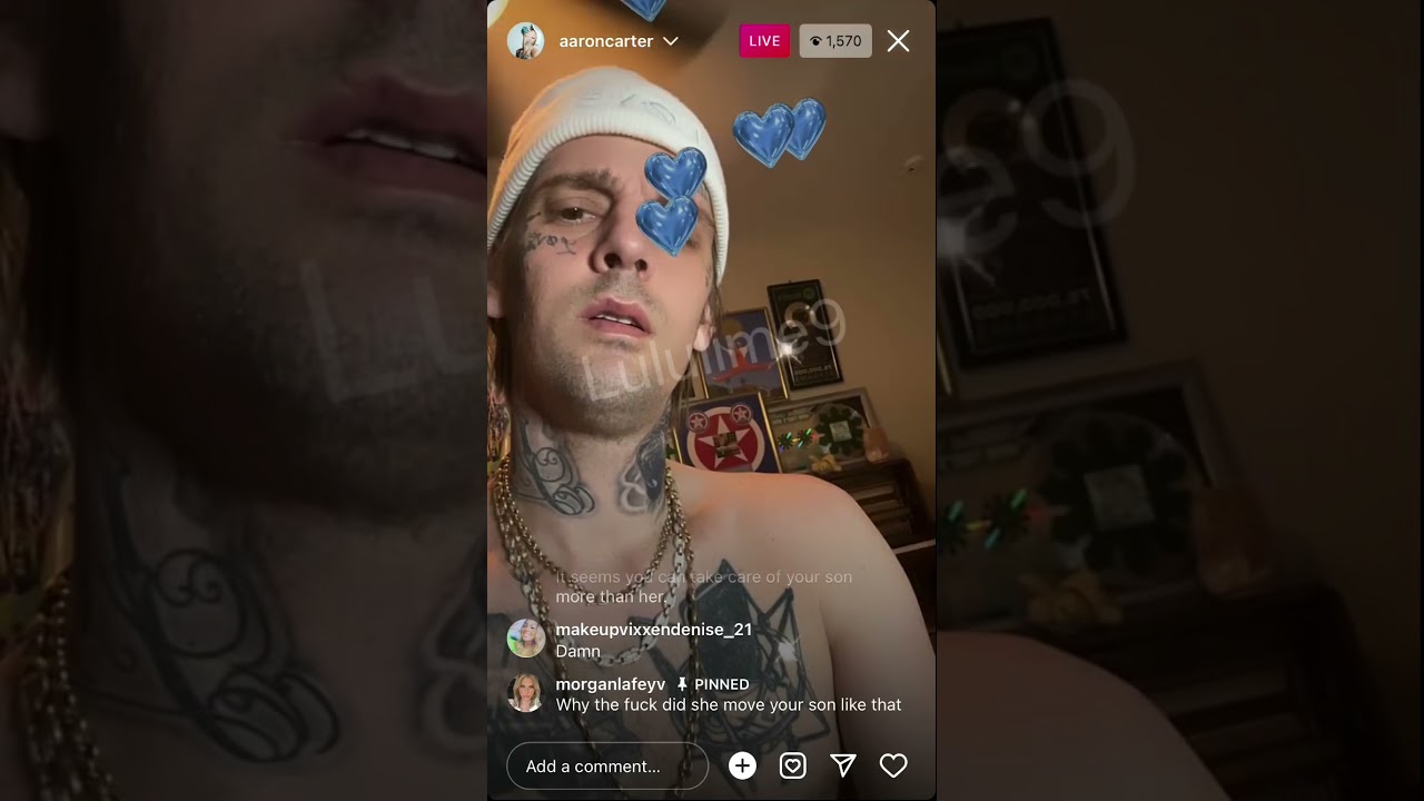 Aaron Carter -Shoving baby, fighting ….answers what it’s like to be a dad