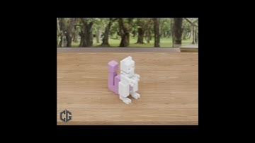 Mewtwo Pokémon Voxel Multipart – 3D Printing Tutorial #shorts  #cg3d