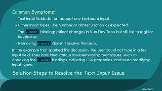 Solve the Issue: Can't Type in Text Input Field in Vue.js Profile