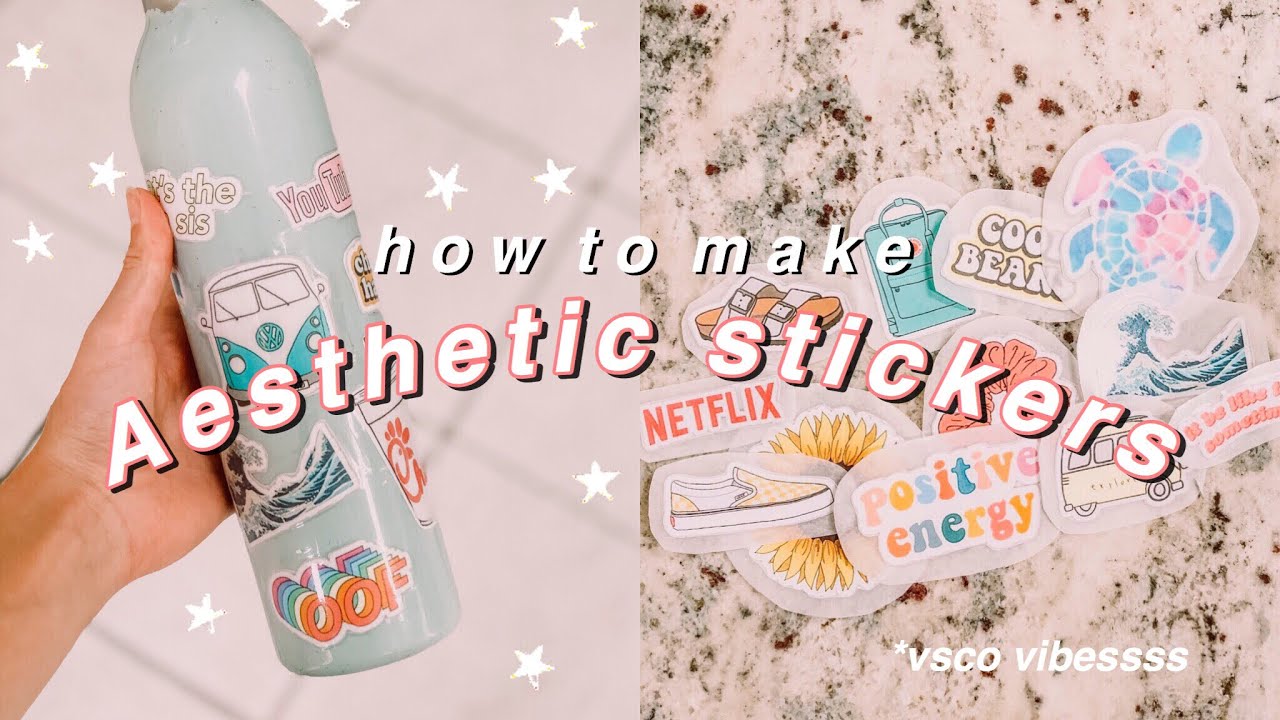 How to make aesthetic stickers - YouTube