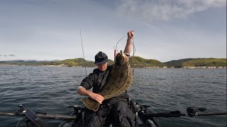 BIG Halibut makes me happy!!! (Kayak)