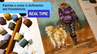 Painting a small scene in pastel - Full lenght demo - Real time screenshot 4