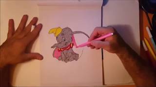 Come Disegnare Dumbo Da Colorare Per Bambini Impara Colori