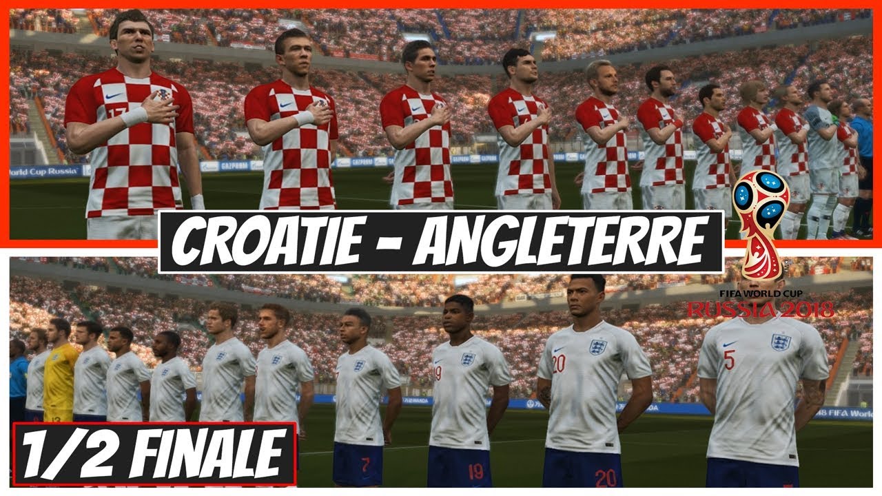 🔔CROATIE VS ANGLETERRE - COUPE DU MONDE 2018 - PES 2018 ...