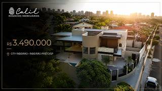 MANSÃO ALTO PADRÃO R$ 3.490.000 - CITY RIBEIRÃO - RIBEIRÃO PRETO/SP - 4 SUÍTES- ACADEMIA- GOURMET